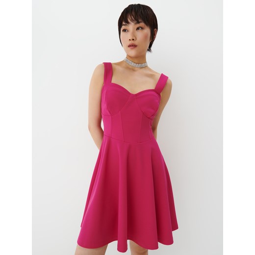 Mohito - Sukienka mini na szerokich ramiączkach - Różowy Mohito M promocja Mohito