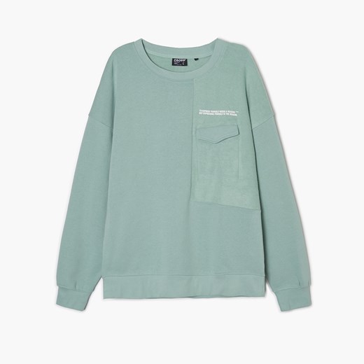 Cropp - Zielona bluza - Zielony Cropp M Cropp promocyjna cena