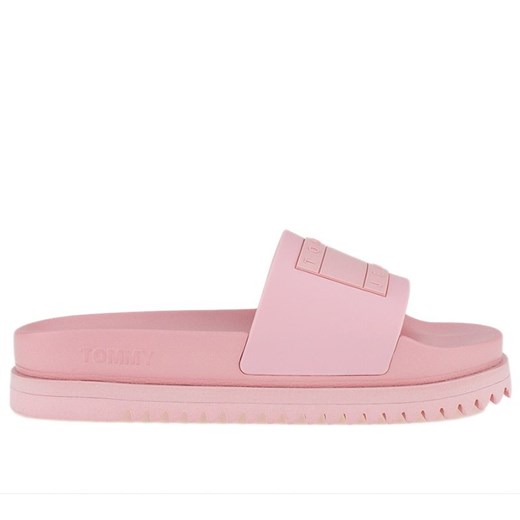 Klapki Tommy Jeans Elevated Flatform EN0EN02110-TH2 - różowe ze sklepu streetstyle24.pl w kategorii Klapki damskie - zdjęcie 150704819