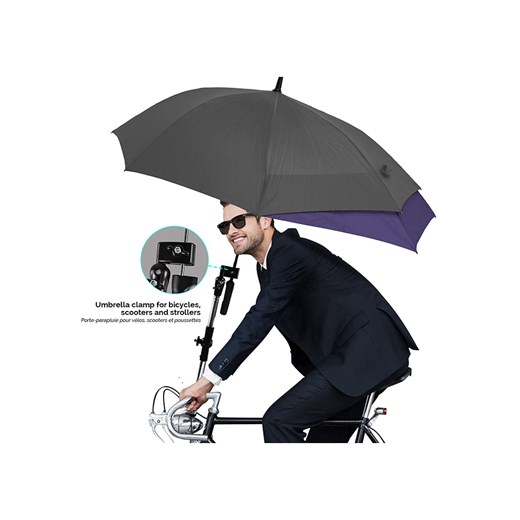 Parasol rowerowy w kolorze czarnym Le Monde Du Parapluie onesize wyprzedaż Limango Polska