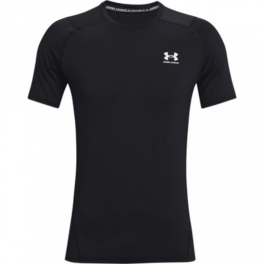 Męska koszulka treningowa UNDER ARMOUR HG Armour Fitted SS - czarna ze sklepu Sportstylestory.com w kategorii T-shirty męskie - zdjęcie 150724039