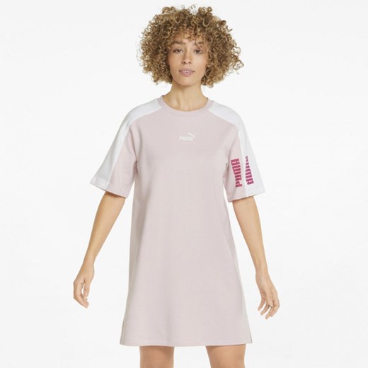 Damska sukienka shirtowa PUMA Power Colorblock Tee Dress TR Puma S Sportstylestory.com okazja