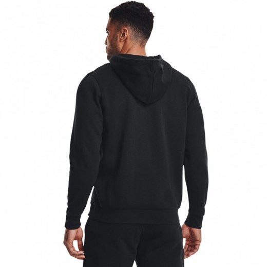 Męska bluza dresowa rozpinana z kapturem Under Armour UA Icon Fleece FZ Hood - czarna ze sklepu Sportstylestory.com w kategorii Bluzy męskie - zdjęcie 150749355