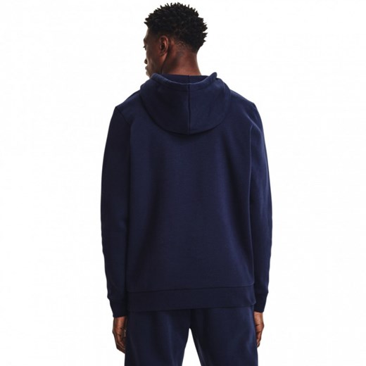 Męska bluza dresowa rozpinana z kapturem Under Armour UA Icon Fleece FZ Hood - granatowa ze sklepu Sportstylestory.com w kategorii Bluzy męskie - zdjęcie 150749367