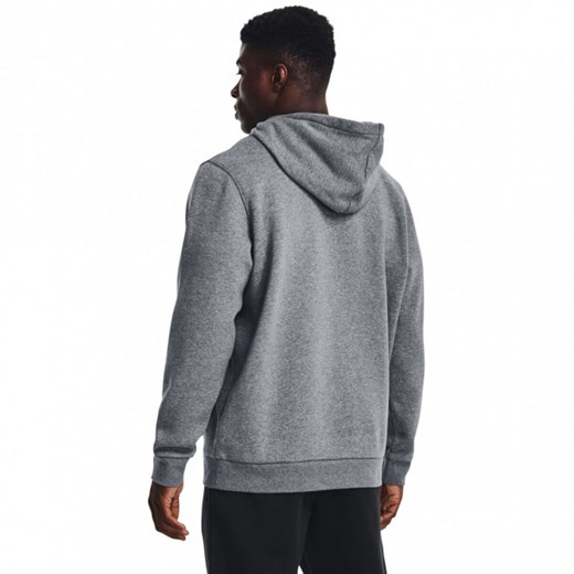 Męska bluza dresowa nierozpinana z kapturem Under Armour UA Icon Fleece Hoodie - szara ze sklepu Sportstylestory.com w kategorii Bluzy męskie - zdjęcie 150749986