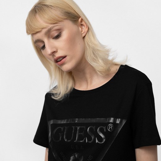 Damski t-shirt z nadrukiem GUESS ADELE SS CN TEE ze sklepu Sportstylestory.com w kategorii Bluzki damskie - zdjęcie 150750925