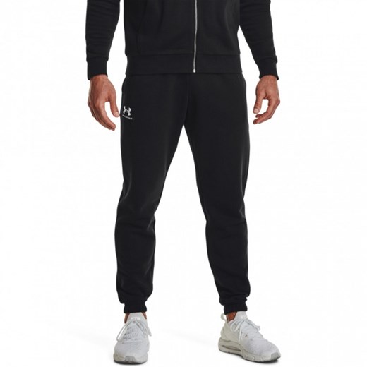 Męskie spodnie dresowe Under Armour UA Icon Fleece Jogger - czarne ze sklepu Sportstylestory.com w kategorii Spodnie męskie - zdjęcie 150752996