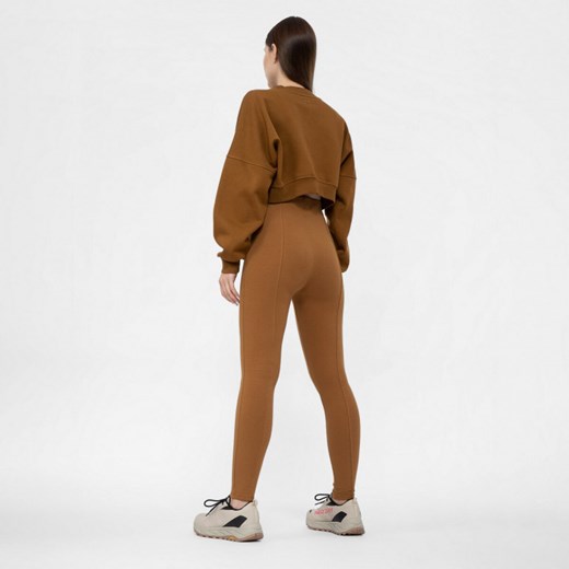 Damskie legginsy dzianinowe 4F 4FAW22TTROF260 - brązowe XS promocja Sportstylestory.com