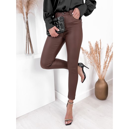 spodnie deco brązowe 27 ze sklepu UBRA w kategorii Spodnie damskie - zdjęcie 150777776