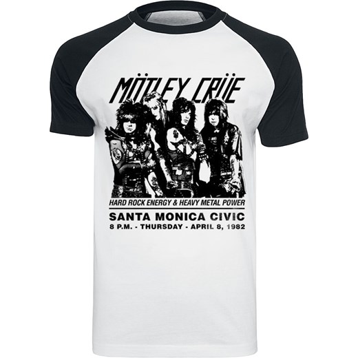 Mötley Crüe - Santa Monica - T-Shirt - biały czarny S, M, L, XL, XXL, 3XL, 4XL EMP