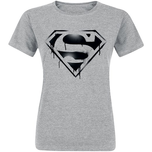 Superman - Logo - T-Shirt - szary (Heather Grey) S, M, L, XL, XXL EMP