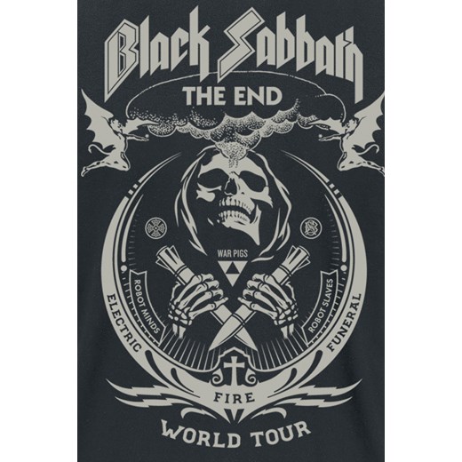 Black Sabbath - The End Grim Reaper - T-Shirt - czarny XL, XXL, 3XL, 4XL, 5XL EMP