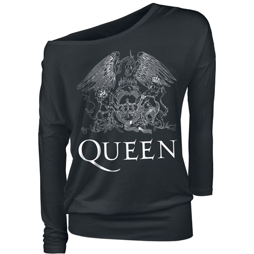 Queen - Crest Vintage - Longsleeve - czarny S, M, L, XL EMP promocja