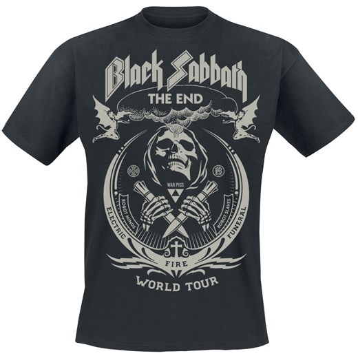 Black Sabbath - The End Grim Reaper - T-Shirt - czarny XL, XXL, 3XL, 4XL, 5XL EMP