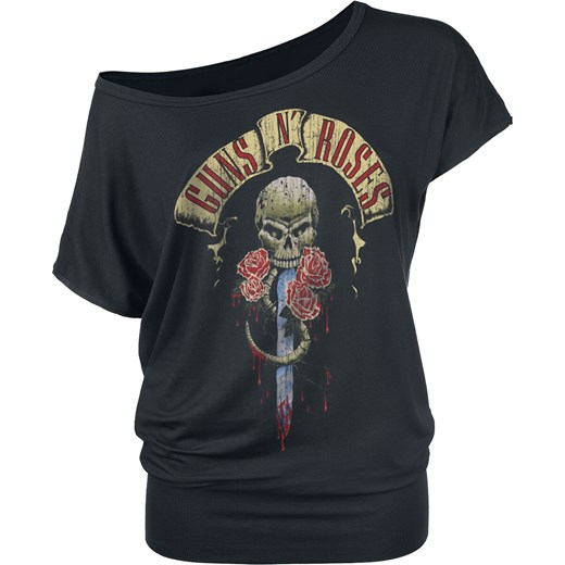 Guns n Roses - Dripping Dagger - T-Shirt - czarny M, L, XL, XXL EMP