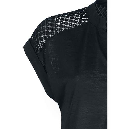 Rotterdamned - Heeze - Back Lace Wide Slub Jersey Tee - T-Shirt - czarny S, M, L, XL, XXL, 3XL EMP