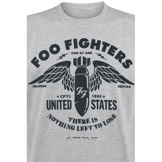 Foo Fighters - Stencil - T-Shirt - odcienie jasnoszarego S, M, L, XL, XXL EMP