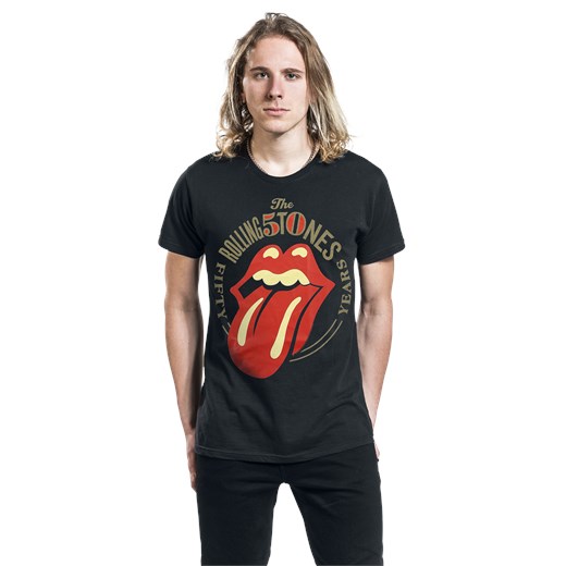 The Rolling Stones - 50 Years - T-Shirt - czarny M, L, XL, XXL, 3XL wyprzedaż EMP
