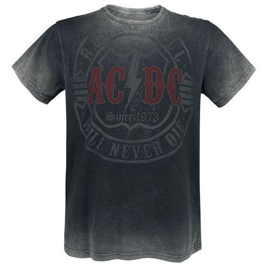 AC/DC - Rock &amp; Roll - Will Never Die - T-Shirt - ciemnoszary M, L, XL, XXL, 3XL, 4XL EMP
