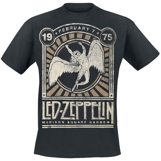 Led Zeppelin - Madison Square Garden 1975 - T-Shirt - czarny S, M, L, XL, XXL, 3XL, 4XL EMP
