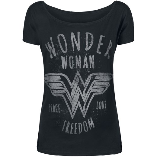 Wonder Woman - Freedom - T-Shirt - czarny M, L, XL, XXL, 3XL, 4XL, 5XL EMP