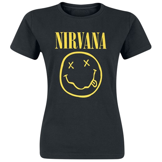 Nirvana - Smiley Logo - T-Shirt - czarny S, M, L, XL, XXL EMP