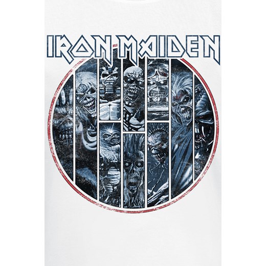 Iron Maiden - Ten Circles Eddie - T-Shirt - biały S, L, XL, XXL EMP