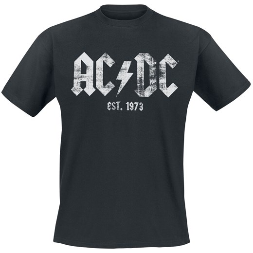 AC/DC - Est, 1973 - T-Shirt - czarny S, M, L, XL, XXL, 3XL, 4XL, 5XL EMP