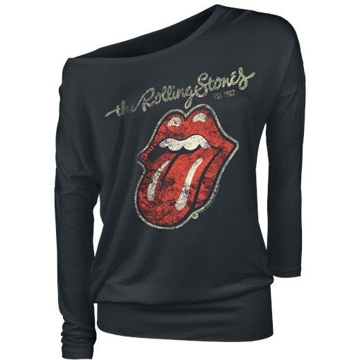 The Rolling Stones - Plastered Tongue - Longsleeve - czarny XS, S, M, L, XL EMP