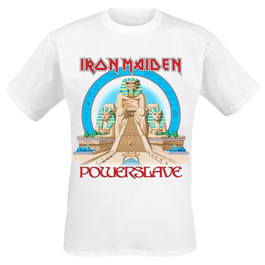 Iron Maiden - Powerslave World Slavery Tour 1984-1985 - T-Shirt - biały S, M, L, XL, XXL EMP