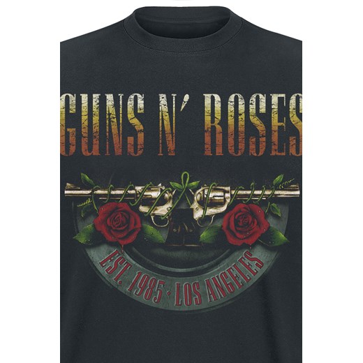 Guns n Roses - Logo and Bullet Europe Tour 2017 - T-Shirt - czarny S, M, XL, XXL, 3XL, 4XL EMP
