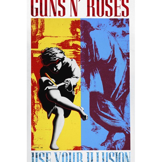 Guns n Roses - Use Your Illusion - T-Shirt - biały S, M, L, XL, XXL EMP