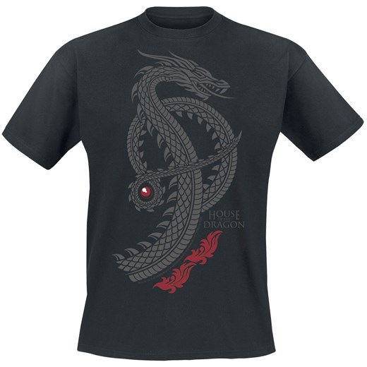 Gra o Tron - House of the Dragon - Dragon logo - T-Shirt - czarny S, M, L, XL, XXL wyprzedaż EMP