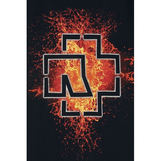 Rammstein - Lava Logo - T-Shirt - czarny S, L, XL, XXL, 3XL, 4XL, 5XL EMP