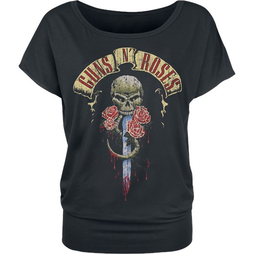 Guns n Roses - Dripping Dagger - T-Shirt - czarny M, L, XL, XXL EMP