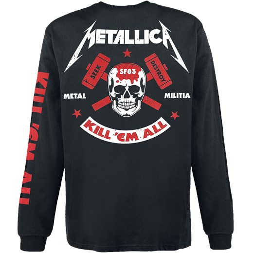 Metallica - Kill &apos;Em All - Skull - Longsleeve - czarny M, L, XL, XXL EMP