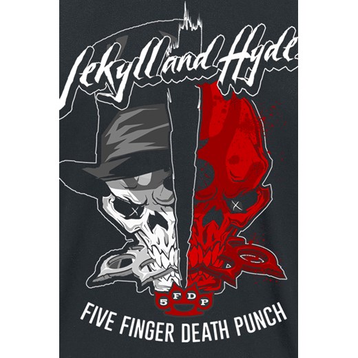 Five Finger Death Punch - Jekyll And Hyde - T-Shirt - czarny M, L, XL, XXL, 3XL okazja EMP