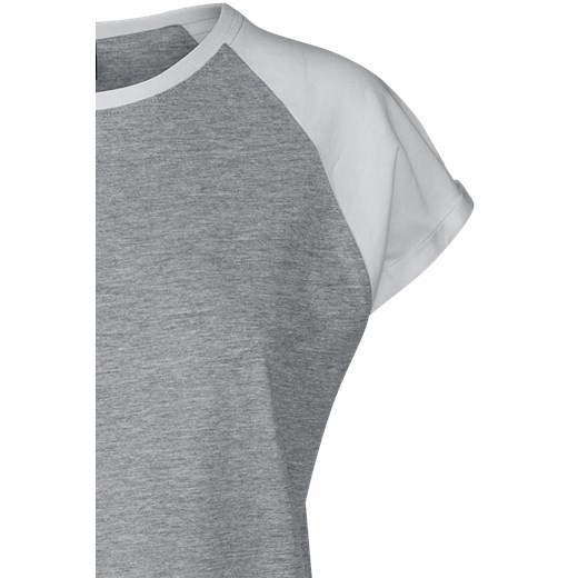 Urban Classics - Ladies Contrast Raglan Tee - T-Shirt - odcienie szarego biały XS, S, M, L, XL, XXL, 3XL, 4XL, 5XL EMP