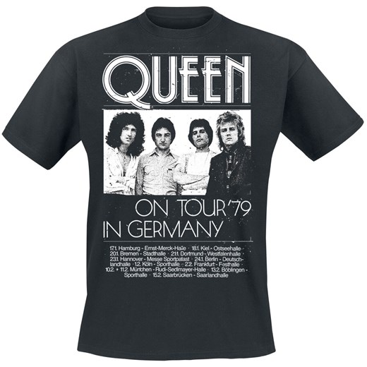 Queen - Germany Tour 79 - T-Shirt - czarny S, M, L, XL, XXL EMP