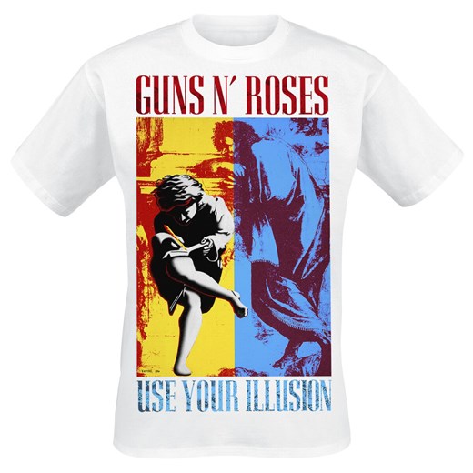 Guns n Roses - Use Your Illusion - T-Shirt - biały S, M, L, XL, XXL EMP
