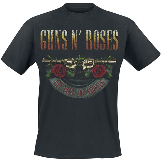 Guns n Roses - Logo and Bullet Europe Tour 2017 - T-Shirt - czarny S, M, XL, XXL, 3XL, 4XL EMP