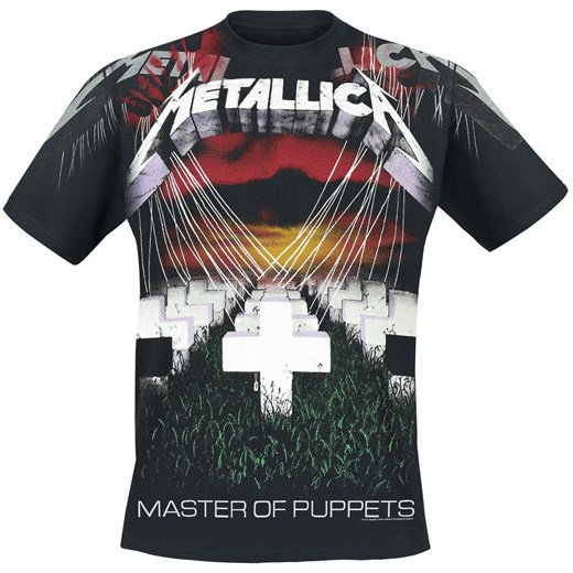 Metallica - Master Of Puppets - Faded Allover - T-Shirt - czarny M, L, XL EMP