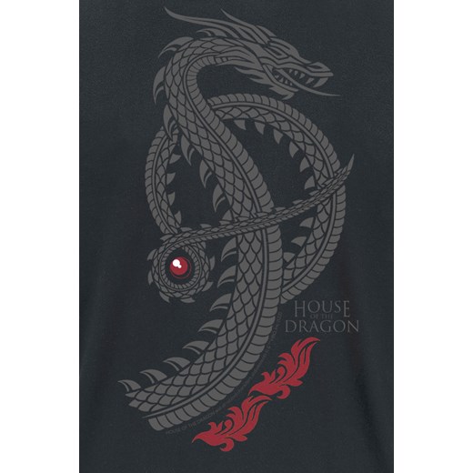Gra o Tron - House of the Dragon - Dragon logo - T-Shirt - czarny S, M, L, XL, XXL promocja EMP