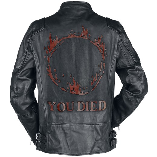 Dark Souls - You died - Kurtka skórzana - czarny M, L, XL EMP