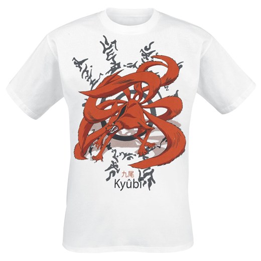 Naruto - Kyubi - T-Shirt - biały S, M, L, XL, XXL EMP