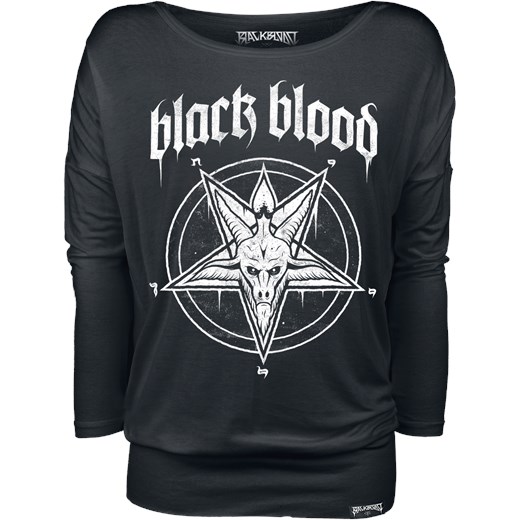 Black Blood by Gothicana - Pentagram - Longsleeve - czarny S, M, L, XL, XXL EMP