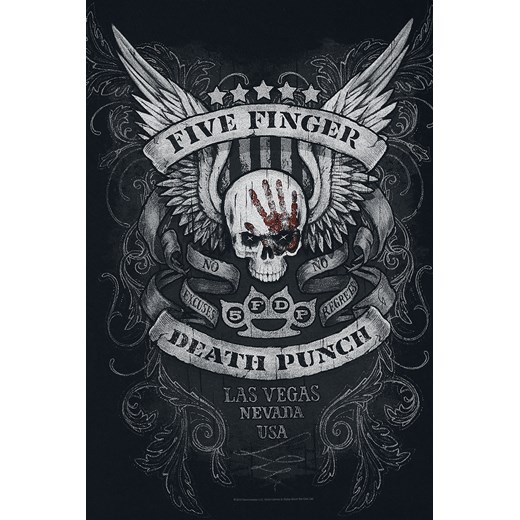 Five Finger Death Punch - No Regrets - T-Shirt - czarny S, L, XL, XXL EMP