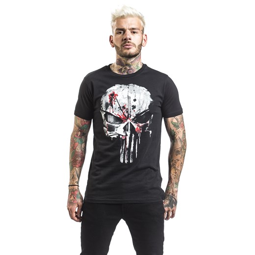 The Punisher - Bloody Skull - T-Shirt - czarny S, M, L, XL, XXL EMP