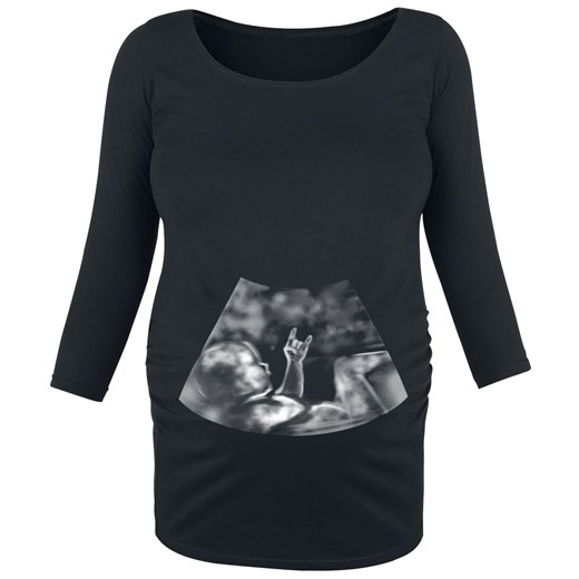 Odzież ciążowa - Ultrasound Metal Hand Baby - Longsleeve - czarny S, M, XL, XXL EMP