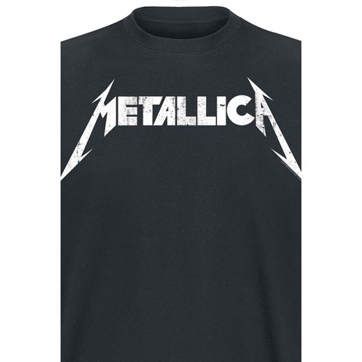 Metallica - Textured Logo - T-Shirt - czarny S, M, L, XL, XXL, 3XL, 4XL, 5XL EMP